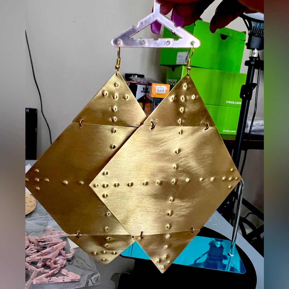 plated, gold earrings